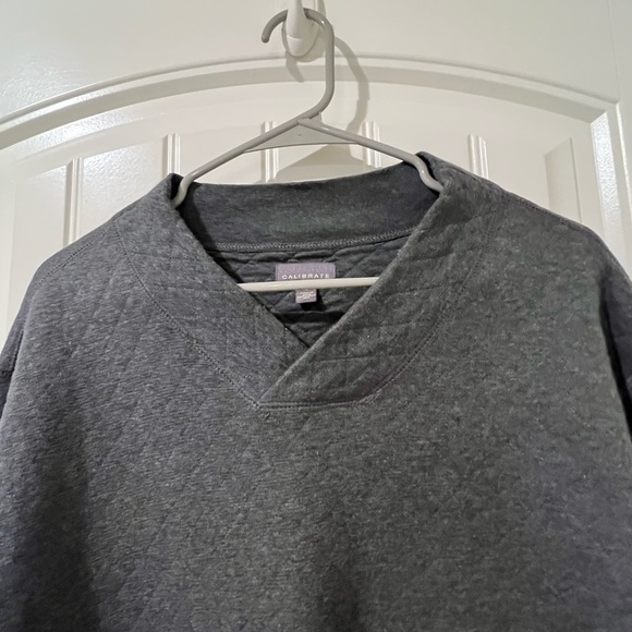Calibrate Sweater Men V Neck Pullover V Neck Gray Size L Large - Picture 4 of 5